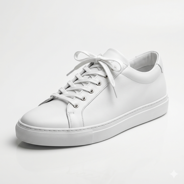 White Monroe Leather Sneakers