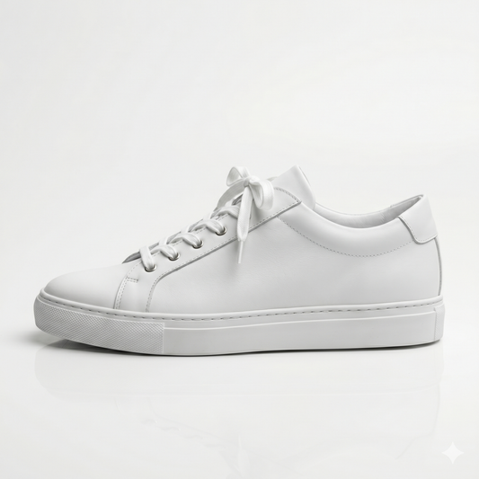 White Monroe Leather Sneakers