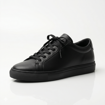 Black Monroe Leather Sneakers