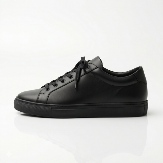 Black Monroe Leather Sneakers
