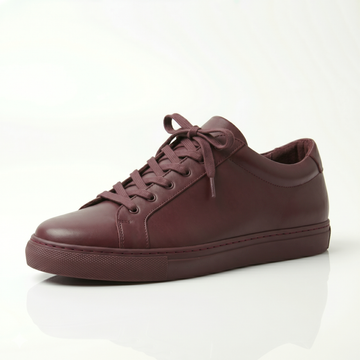 Burgundy Monroe Leather Sneakers