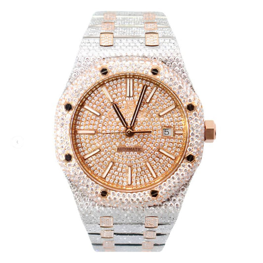Royal Oak Iced Out Two-Tone